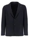 Tagliatore Stretch Blazer Single Breasted In Blue