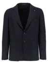Tagliatore Stretch Blazer Single Breasted In Blue