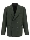 Tagliatore Double Breased Bottoned Blazer Montecarlo In Green