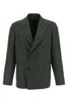 Tagliatore Double Breased Bottoned Blazer Montecarlo In Green