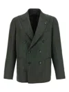 Tagliatore Double Breased Bottoned Blazer Montecarlo In Green
