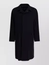 Tagliatore Mid-length Coat With Notch Lapel And Pockets In Black