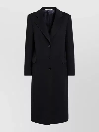 Tagliatore Mid Length Tailored Jacket Notched Lapel Pockets In Black