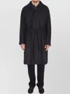 Tagliatore Midi Coat With Raglan Sleeves And Belt In Black