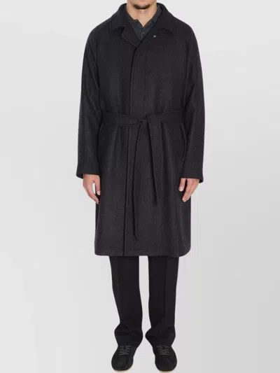 TAGLIATORE MIDI COAT WITH RAGLAN SLEEVES AND BELT