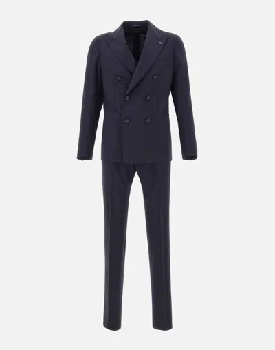 Tagliatore Wool Two-piece Suit In Blue