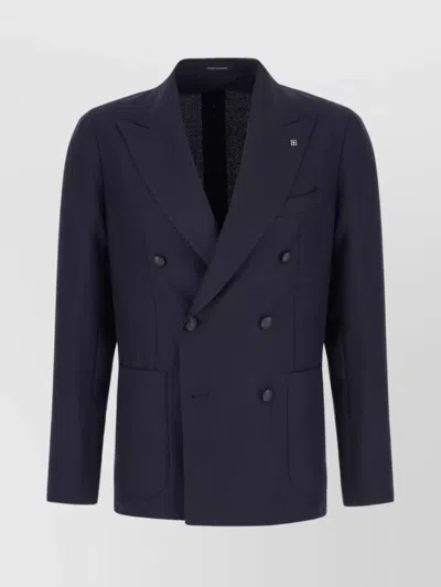 TAGLIATORE MIDNIGHT WOOL BLEND BLAZER