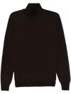 Tagliatore Two-tone Sweater In Brown