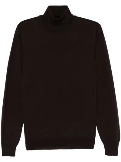 Tagliatore Miles Sweater In Brown