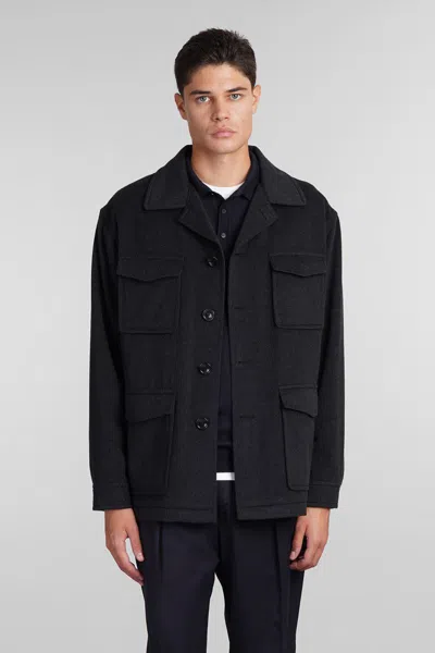 Tagliatore Long-sleeved Casual Jacket In Black