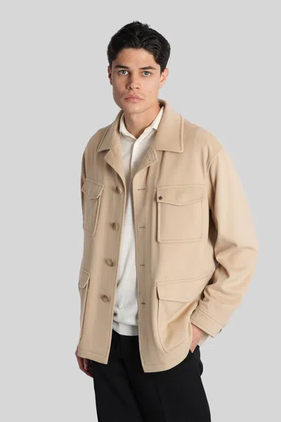 Tagliatore Milton Casual Jacket In Beige Wool In Brown