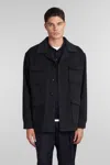 Tagliatore Milton Black Cashmere Overshirt In Grey