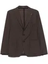 Tagliatore Mini-check Blazer In Brown
