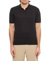 Tagliatore Minimalist V-neck Polo Shirt With Pointed Collar In Black