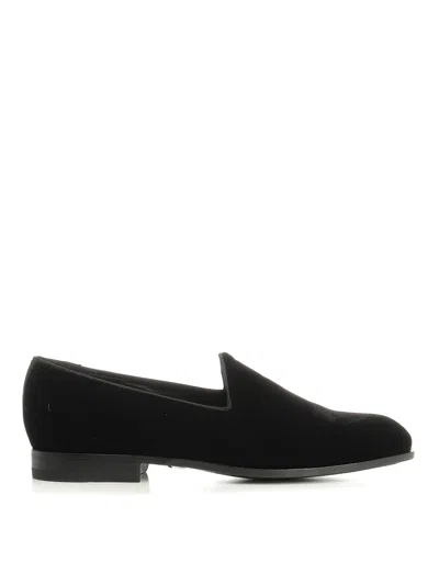 Tagliatore Velvet Moccasin In Black