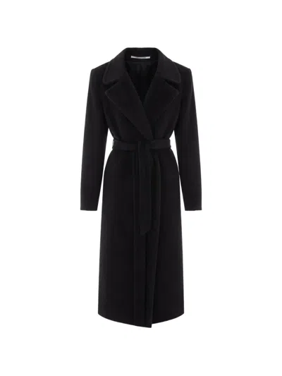 Tagliatore Molly Belted Coat In Black