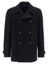 Tagliatore Double-breasted Four-pockets Coat In Black