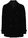 Tagliatore Willow Double-breasted Virgin Wool Jacket In Black