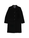 Tagliatore Monic Single-breasted Patch-pocket Coat In Black
