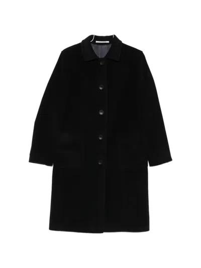 Tagliatore Monic Single-breasted Patch-pocket Coat In Black