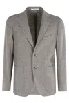 Tagliatore Herringbone Single-breasted Blazer In Gray