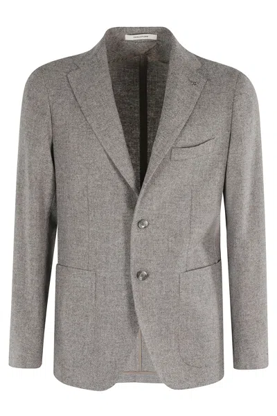TAGLIATORE MONOPETTO LANA CASHMERE SPINATA