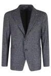 Tagliatore Micro Patterned Single-breasted Jacket In Gray