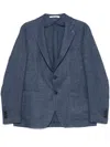 Tagliatore Single-breasted Jacket With Notch Lapel In Blue