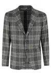 Tagliatore Long Sleeved Suit Jacket In Gray