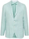 Tagliatore Light Blue Monte Carlo Jacket In Green
