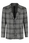 Tagliatore Long Sleeved Suit Jacket In Grey