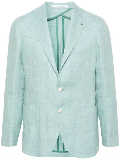 Tagliatore Light Blue Monte Carlo Jacket In Green