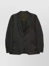 Tagliatore Monte Carlo Jacket With Notch Lapel In Black