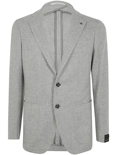 Tagliatore Single-breasted Jacket With Notch Lapel And Pockets In Multicolor