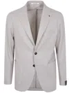 Tagliatore Patch-pocket Single-breasted Wool Jacket In Neutral