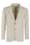 Tagliatore Check-pattern Single-breasted Blazer In Avano