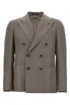 Tagliatore Textured Silk-wool Blend Double-breasted Jacket