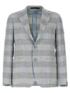Tagliatore 'montecarlo' Blazer Featuring Notch Lapel In Gray