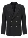 Tagliatore Blazer Doppiopetto In Lino Fiammato
