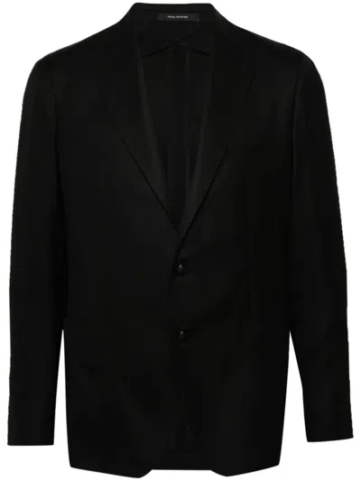 Tagliatore Single-breasted Virgin Wool Blazer In Black