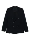 Tagliatore Double-breasted Pocket Blazer In Black