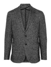 Tagliatore Herringbone Blazer In Black
