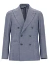 Tagliatore 'montecarlo' Blazer Featuring Back Vent In Blue