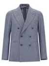 Tagliatore 'montecarlo' Blazer Featuring Back Vent In Blue