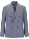 Tagliatore 'montecarlo' Blazer Featuring Back Vent In Blue