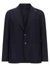 Tagliatore Tailored Wool Blazer With Notch Lapels In Blue