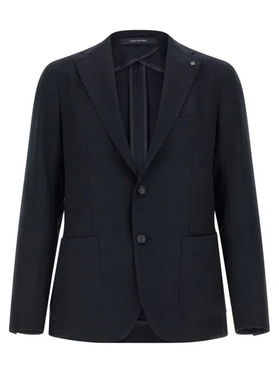 Tagliatore Montecarlo Metal Pin Patch Pockets Blazer In Blue