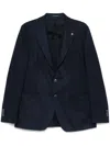 Tagliatore Single-breasted Blazer In Blue