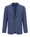 Tagliatore Unstructured Single-breasted Jacket In Blue
