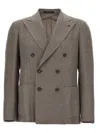 Tagliatore Textured Silk-wool Blend Double-breasted Jacket